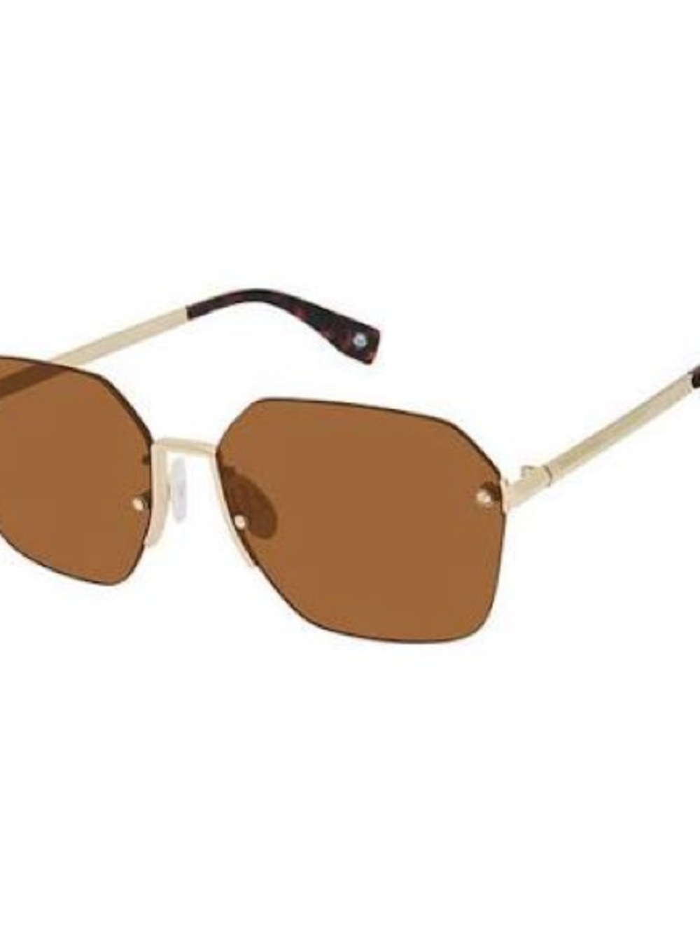 Prive Revaux Rimless Gold Sunglasses with Brown Lenses - Women
